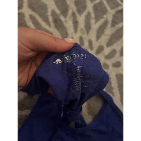 Royal Blue Racer Back Knotted Ideology Tank Top - Picture 3 of 4